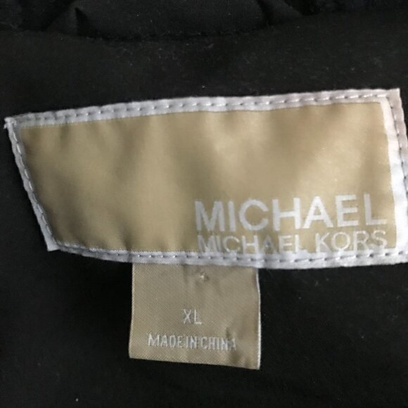Michael Kors Black Anorak Jacket Coat Hooded Zip Closure Size XL - Picture 6 of 9
